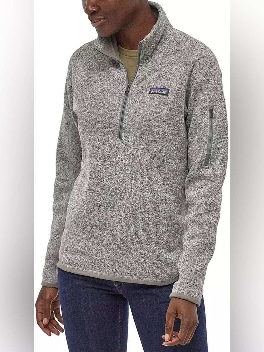 Patagonia Heather Gray Better Sweater 1/4 Zip Pullover Large